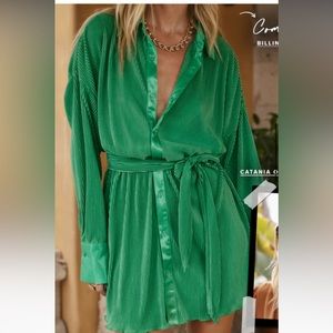 12th Tribe Plisse Mini Dress